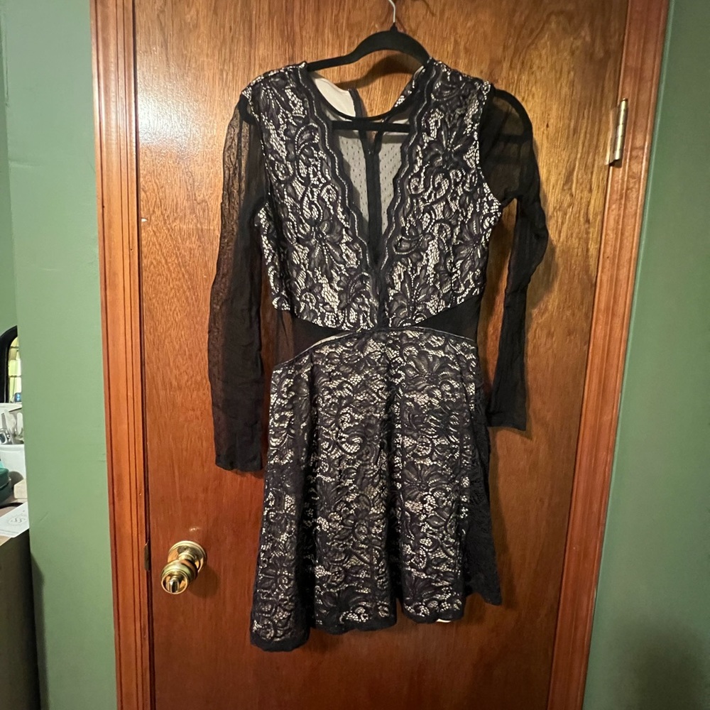 Express lace cutout dress